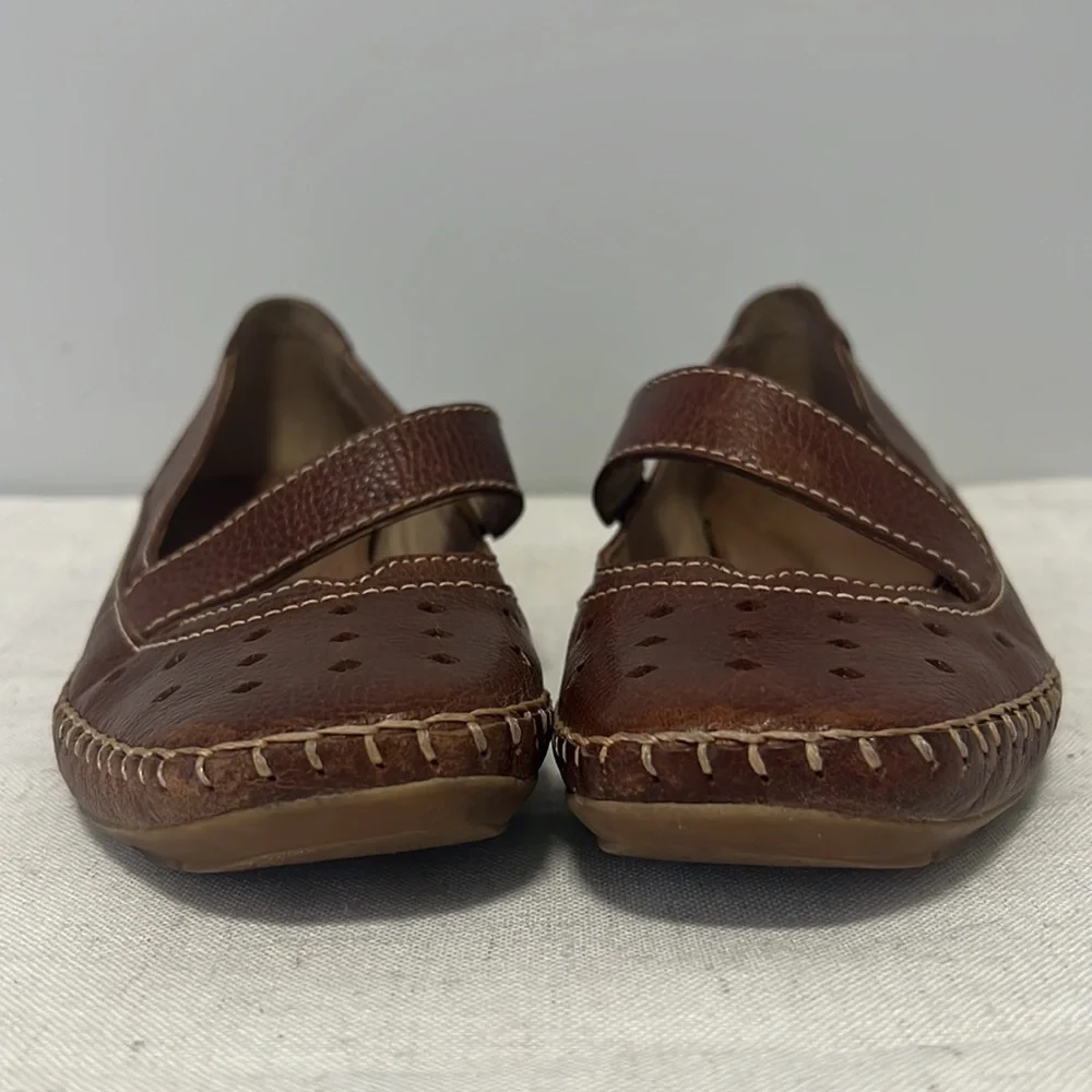 Nurture by Lamaze Mary Janes Womens Leather Comfort Brown Sandals Flats size 6.5 - Picture 6 of 8